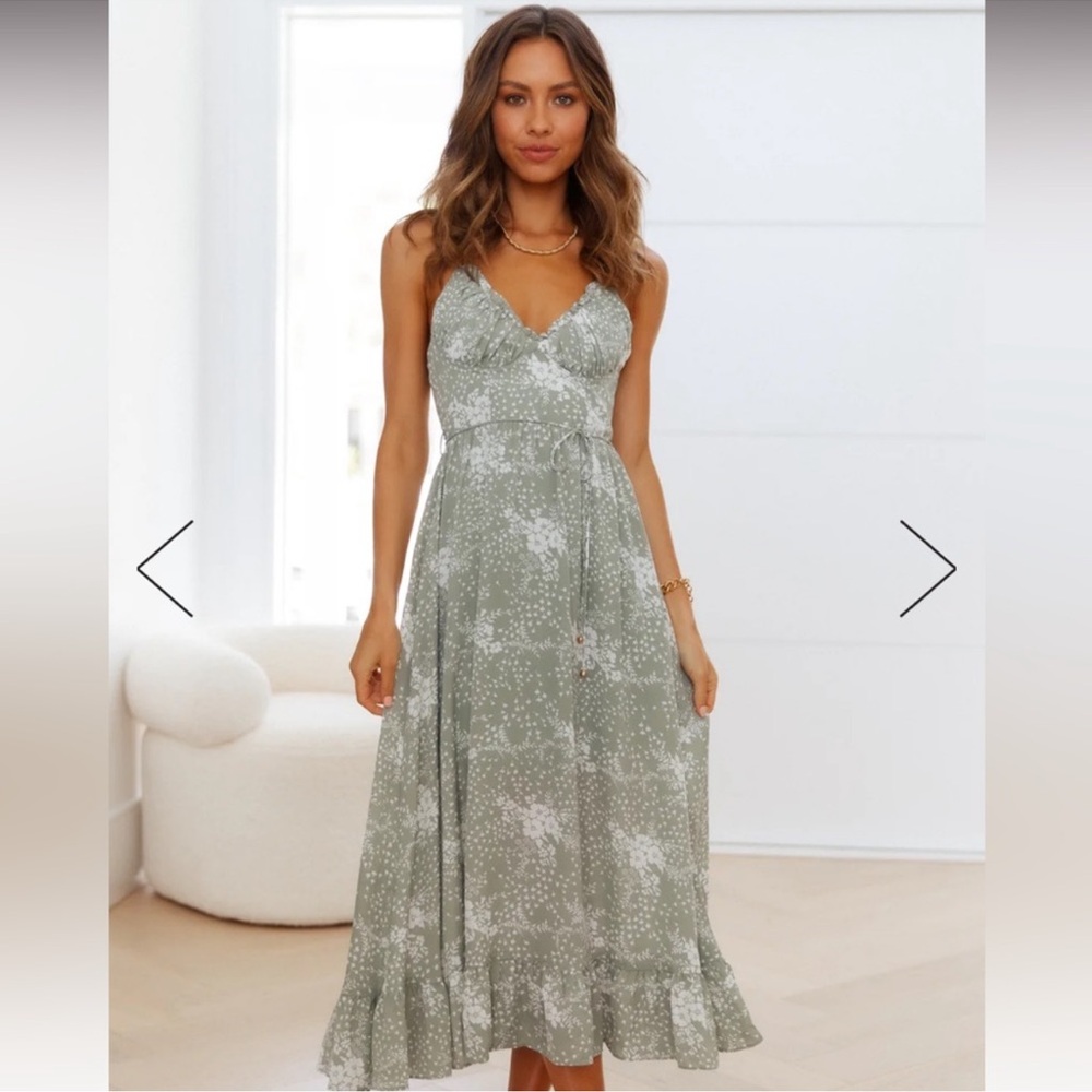 Hello Molly Midi Sage Dress